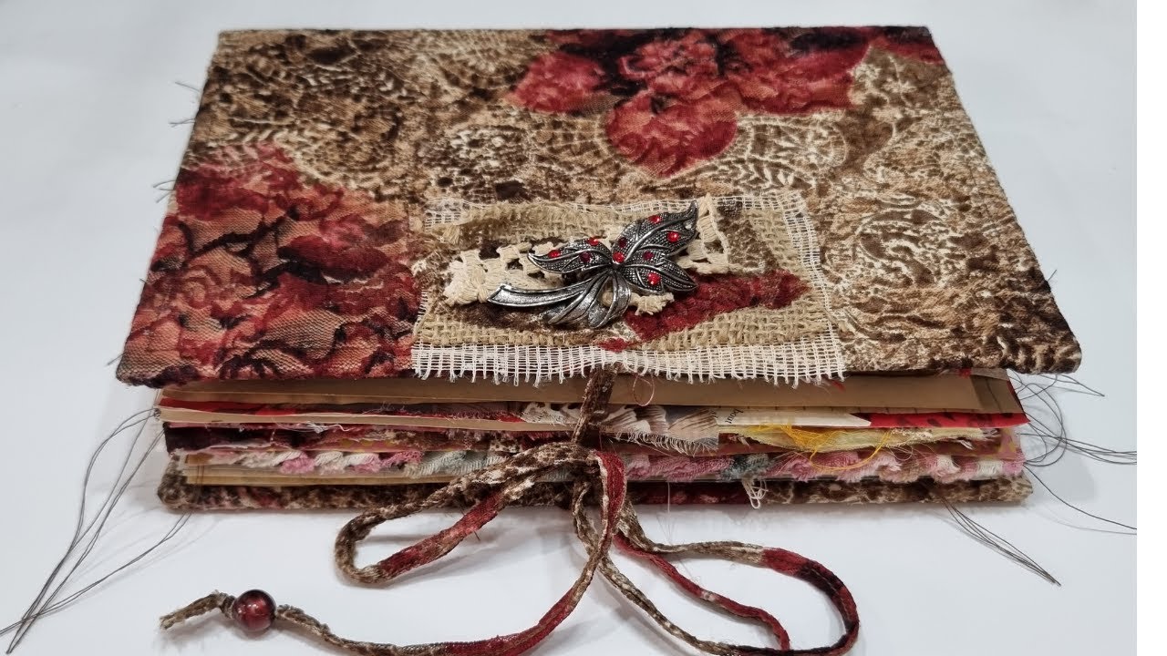 Fabric Hardcover Junk Journal Flip Through | Bonny And Clive (SOLD)