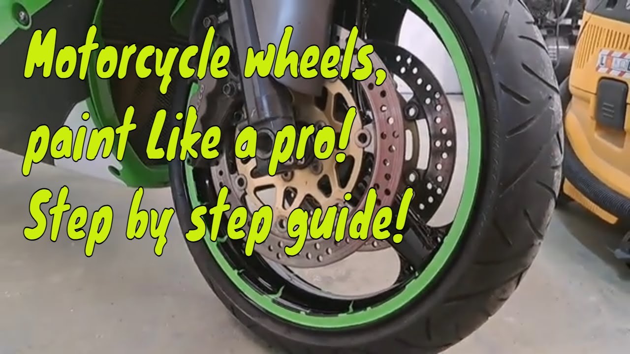 How to paint your motorcycle wheels step by step guide! No Bull! zx6r wheel job!