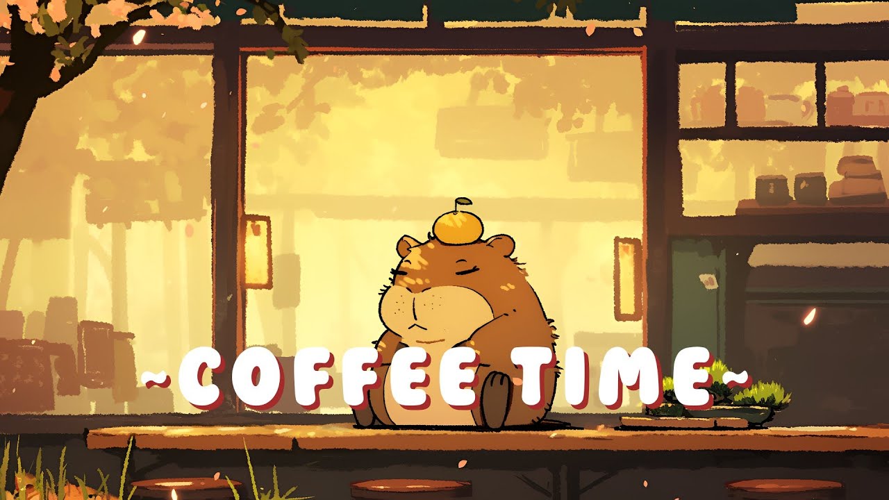 Capybara Lofi Music Station | Chill Jazz Beats to Relax/Study 🦫 ✨ 🌙