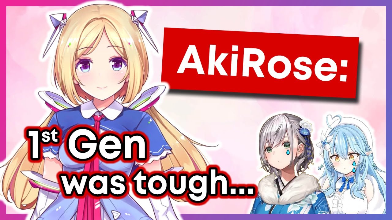 Aki Rosenthal talks about the hardships of being among the first Hololive Vtubers [Eng Sub]