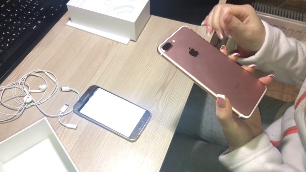 Идеальный телефон для девушки Iphone 7 plus Rose Gold