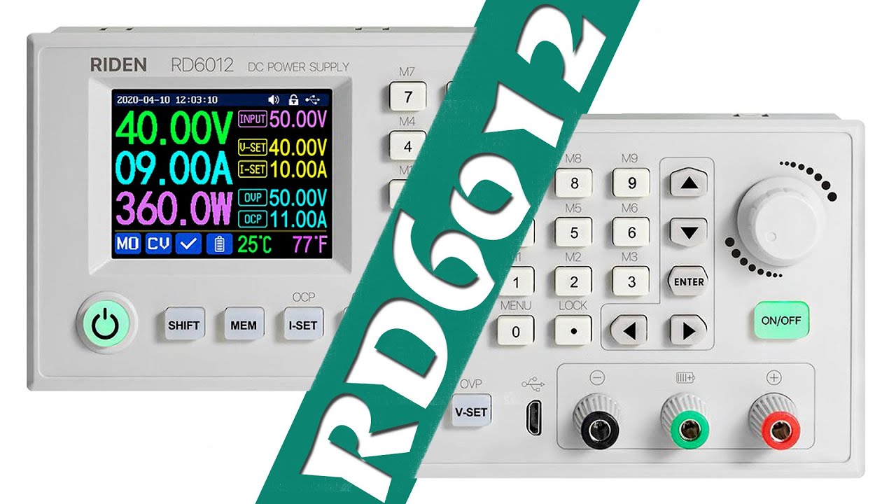 RIDEN RD6012-W: мощный регулируемый блок питания от RD Tech на 60V/12A/720W