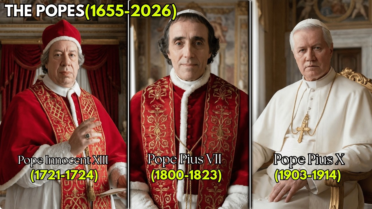 THE POPES (1655–2026) – The Faces That Shaped the CHURCH!