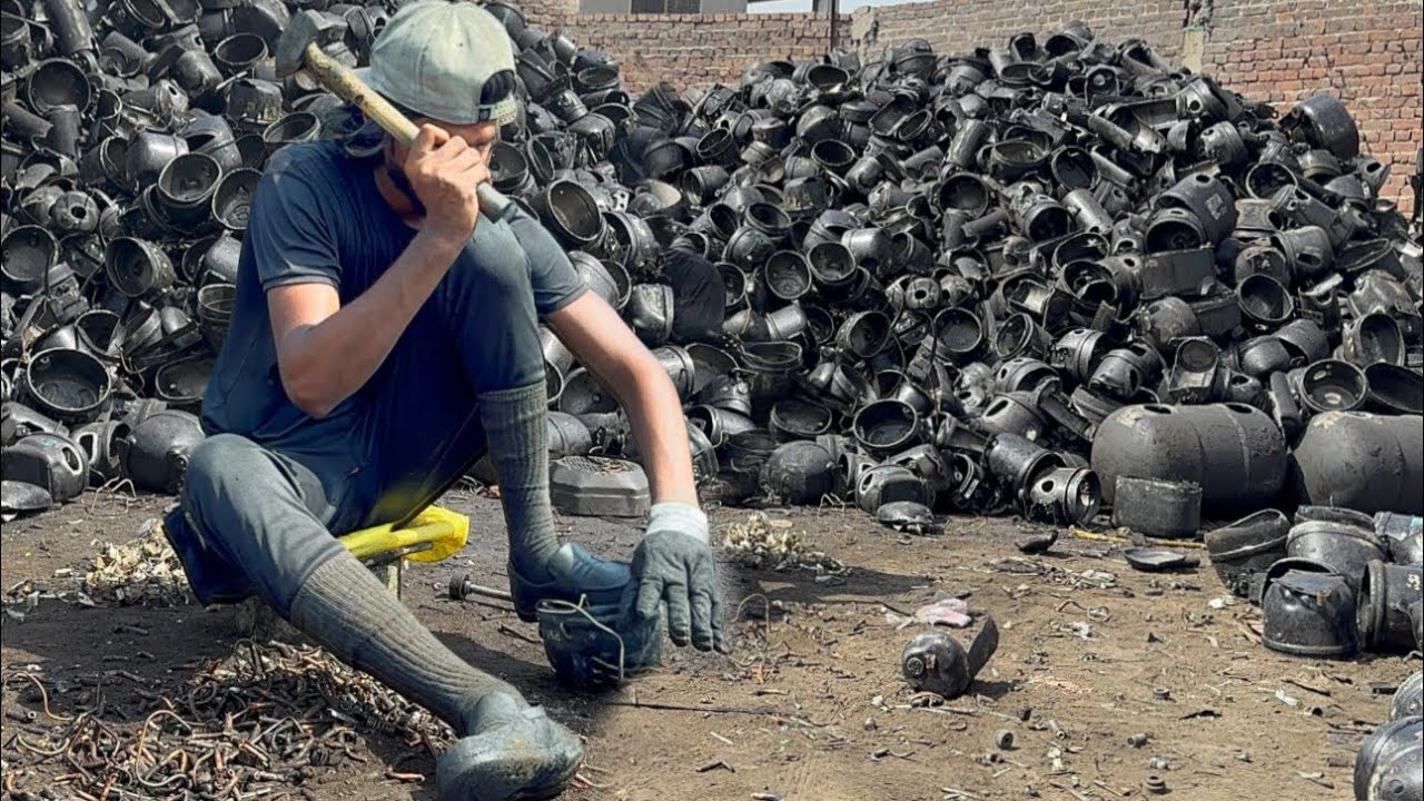 Turning Metal Waste into Value | Scrap Compressor Recycling into Steel Bars