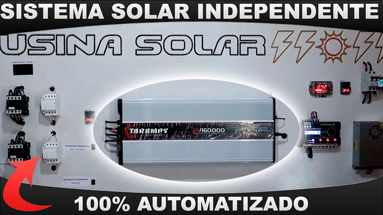 USINA SOLAR -Sistema com Inversor Solar OFF GRID Alta Tensão (High Voltage) de alta potência