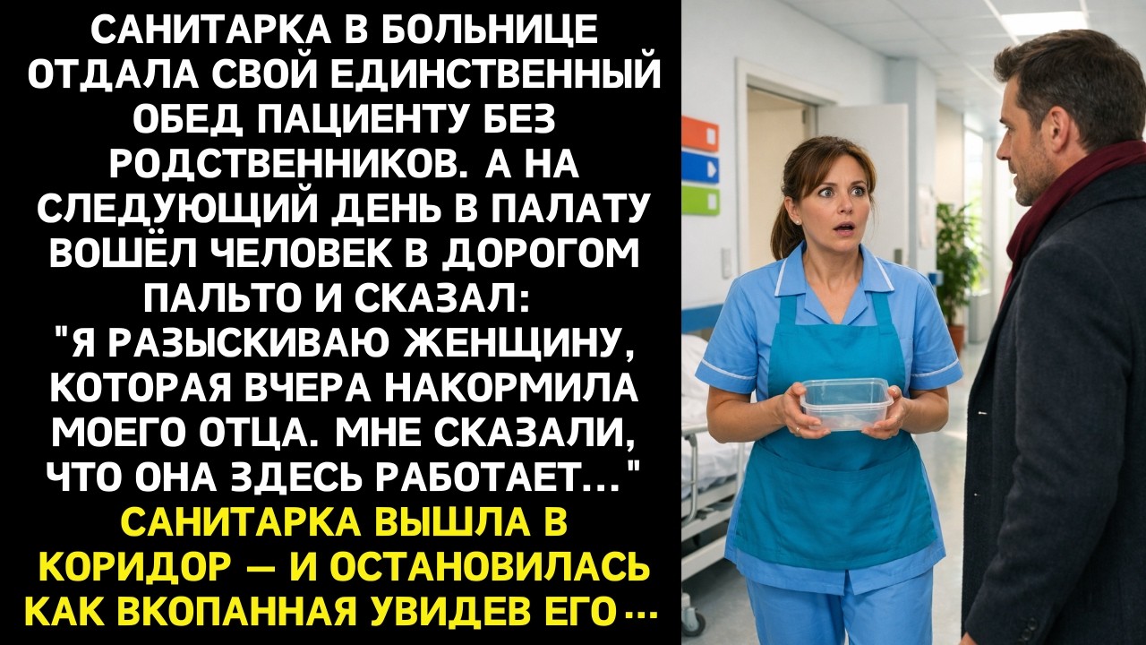 Санитарка в больнице отдала свой обед пациенту без родственников. А на следующий день в палату вошёл