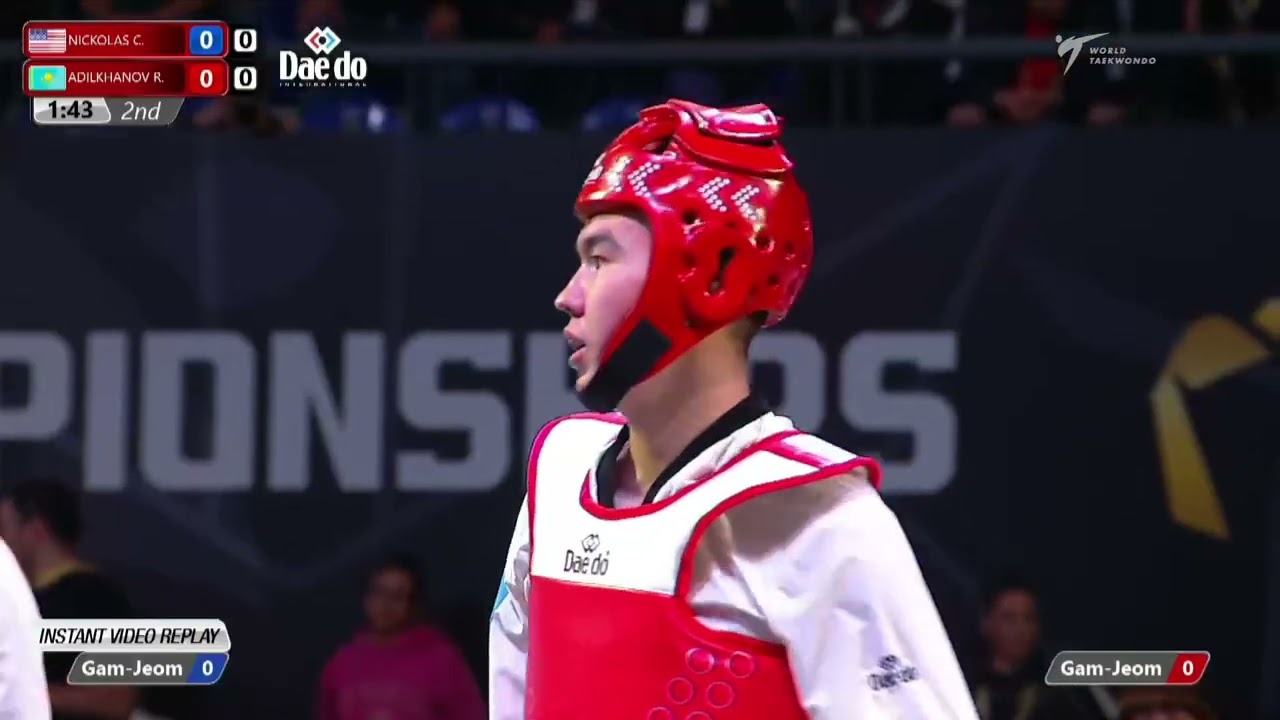 311 M-80kg R-32 NICKOLAS C. USA 🔵 vs 🔴 ADILKHANOV R. KAZ I Guadalajara 2022 WT Championships