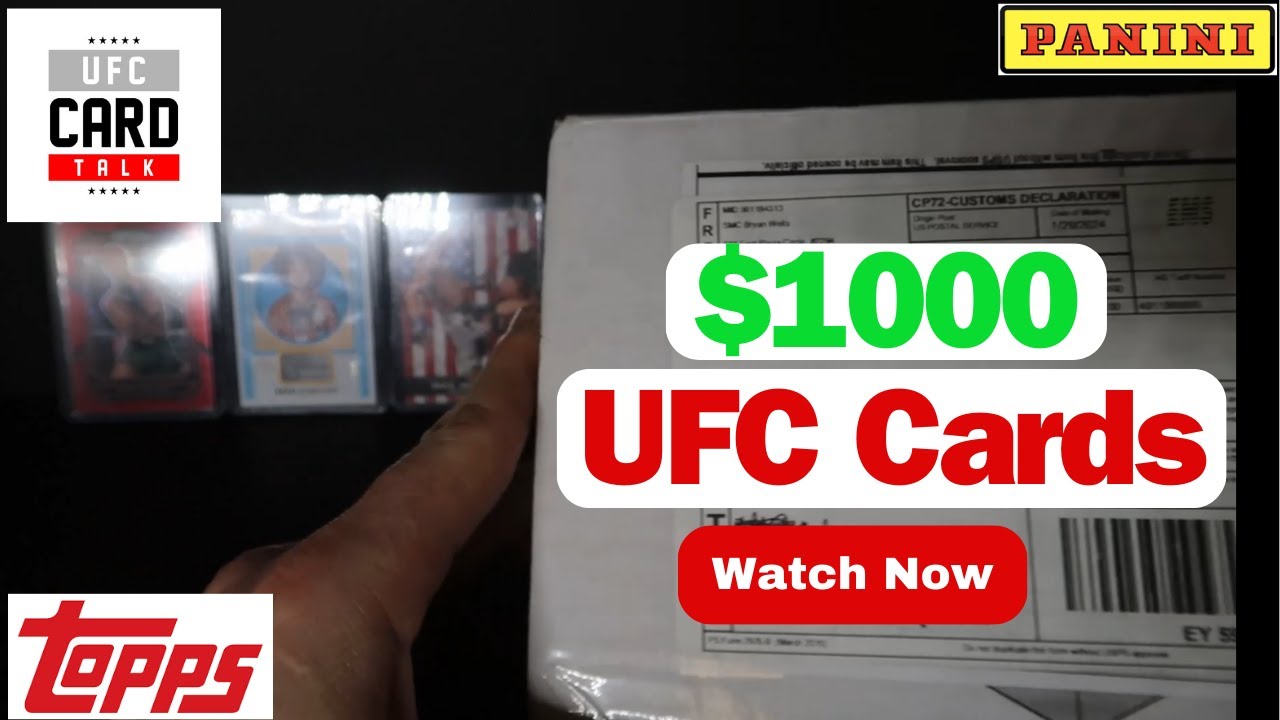 $1000 UFC raw sports cards- Looks like this