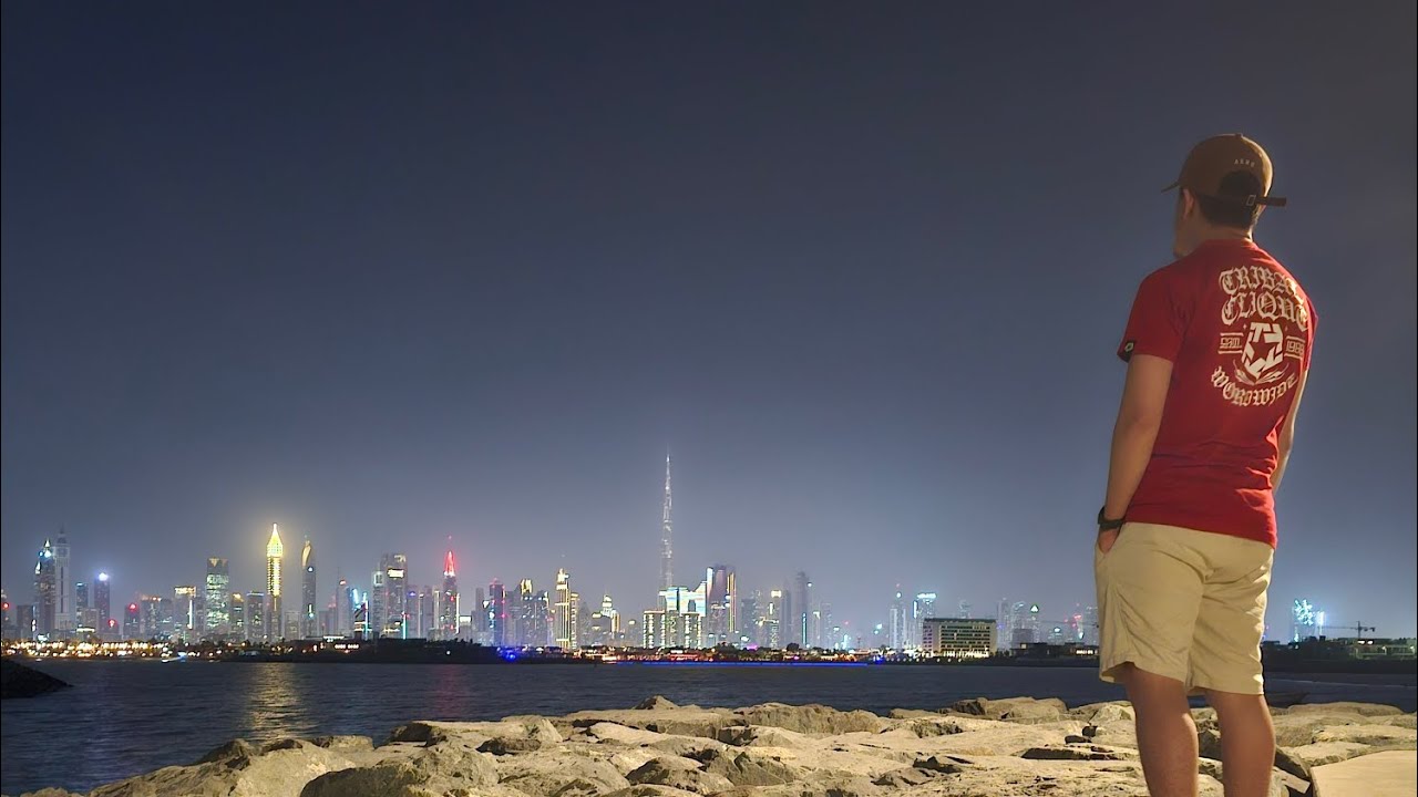 Night ride going to Port Lamer, Dubai