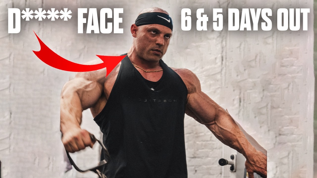 Hardest Prep Yet | 6 & 5 Days Out w/ Martin Fitzwater | Back & Arm Workout