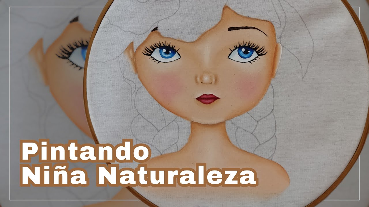 Pintando Niña con Rosas | Pintura en tela