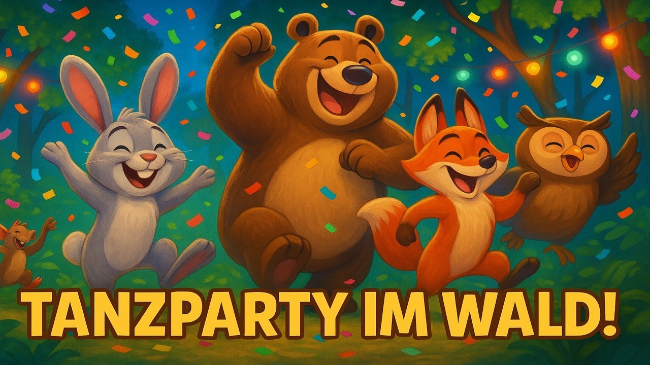 Tanzparty im Wald 🎉 | Lustiges Kinderlied mit Tieren