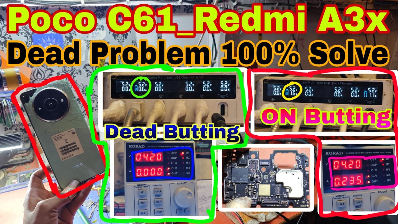 Poco C61 4G || Redmi A3x Dead Problem 100% Solution All Model Dead Solve Bouck Voltage Not Working 