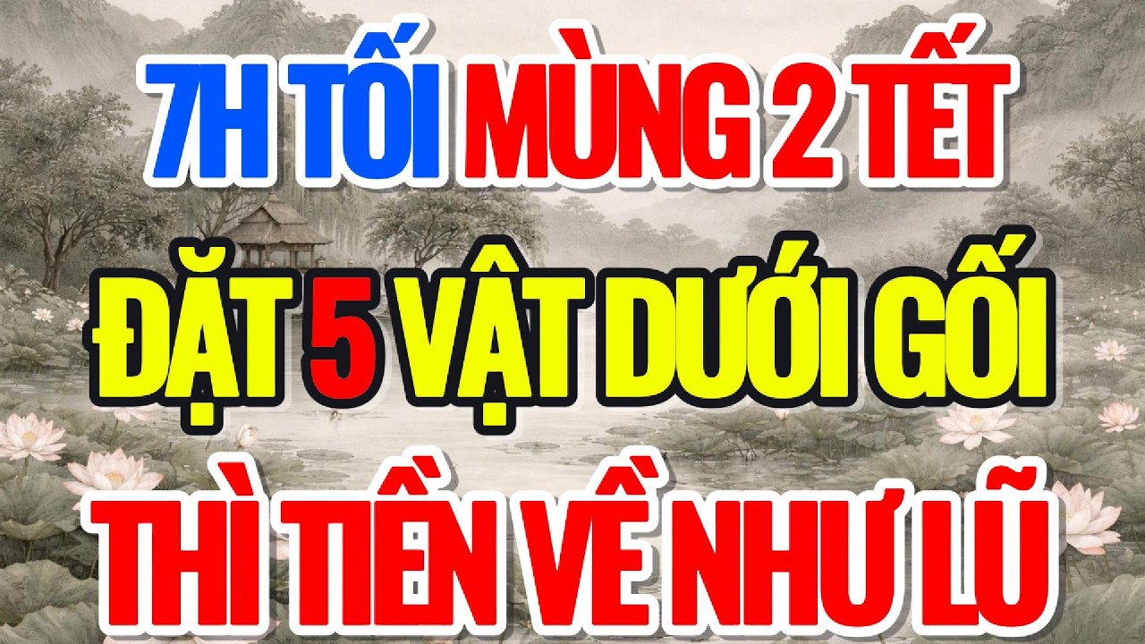 ĐÚNG 7H TỐI MÙNG 2 TẾT 2026, ĐẶT 5 VẬT DƯỚI GỐI, THÌ TIỀN VỀ NHƯ LŨ - Lời Phật Dạy #loiphatday