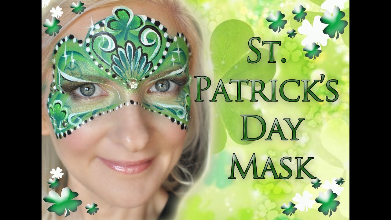 St. Patrick's Day Mask Face Painting Tutorial