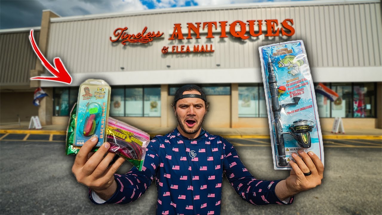 Fishing w/ 50 Year Old VINTAGE Telescopic COMBO!! (antique flea mall)