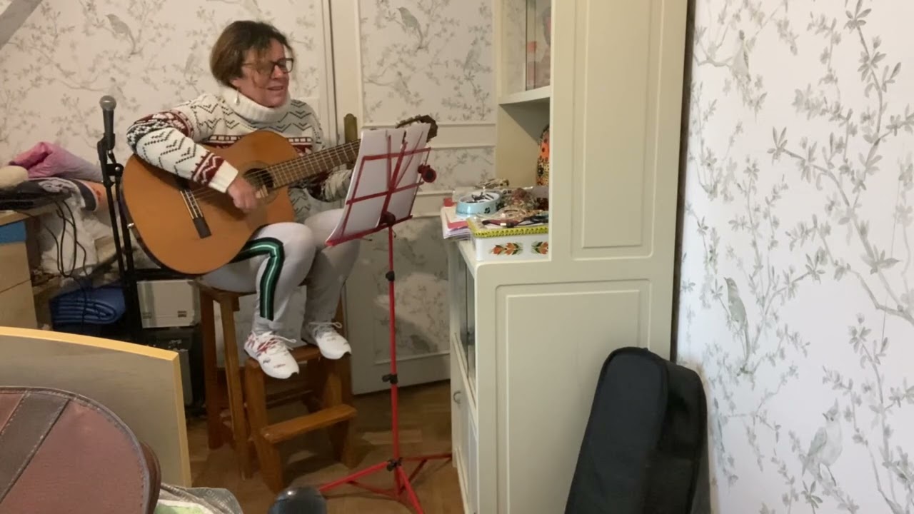 Siffler sur la colline, Joe Dassin, reprise guitare et voix 