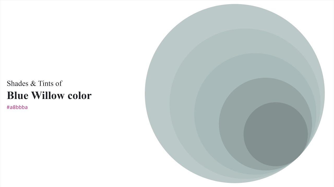 Shades & Tints of Blue Willow color 