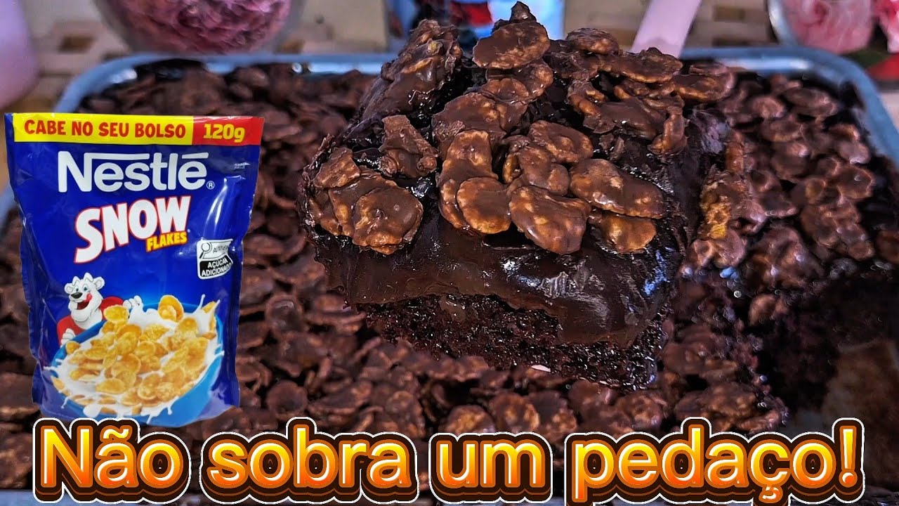 O Bolo Mais VIRAL da Internet! 😱 Fiz o Famoso Crunchy Cake de Chocolate