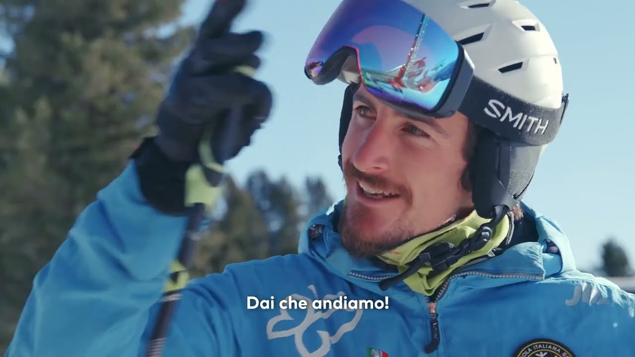 la giornata di un maestro di sci nelle Dolomiti