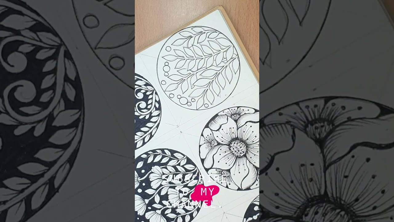 Zentangle Pattern 💗🍀🌱🌿☺🌸😍 #zentangle #zentangleart #zendoodles #floral #flowers