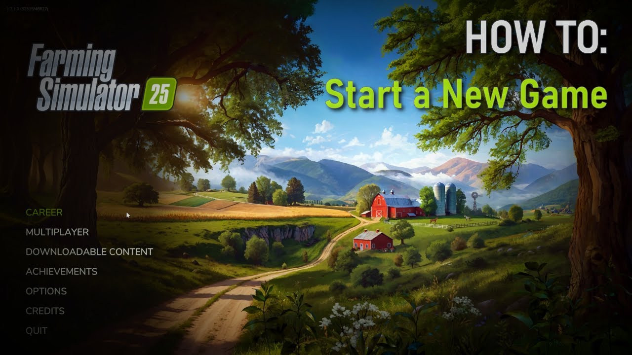 How to Start a New Game, Navigate the Map, and Adjust Game Settings | FS25 Tutorial