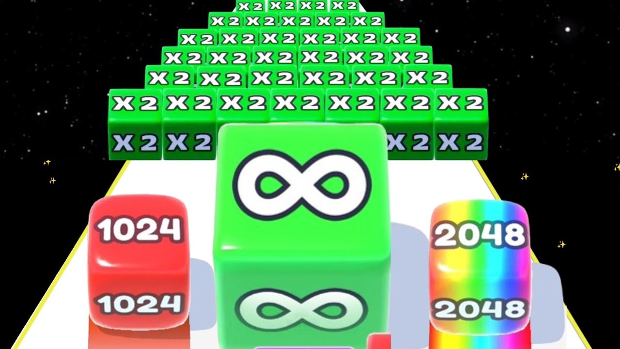 😆📱🎯/ JELLY RUN 2048 (jelly tube 2048) vs Push Harder 2048 gameplay new part 22
