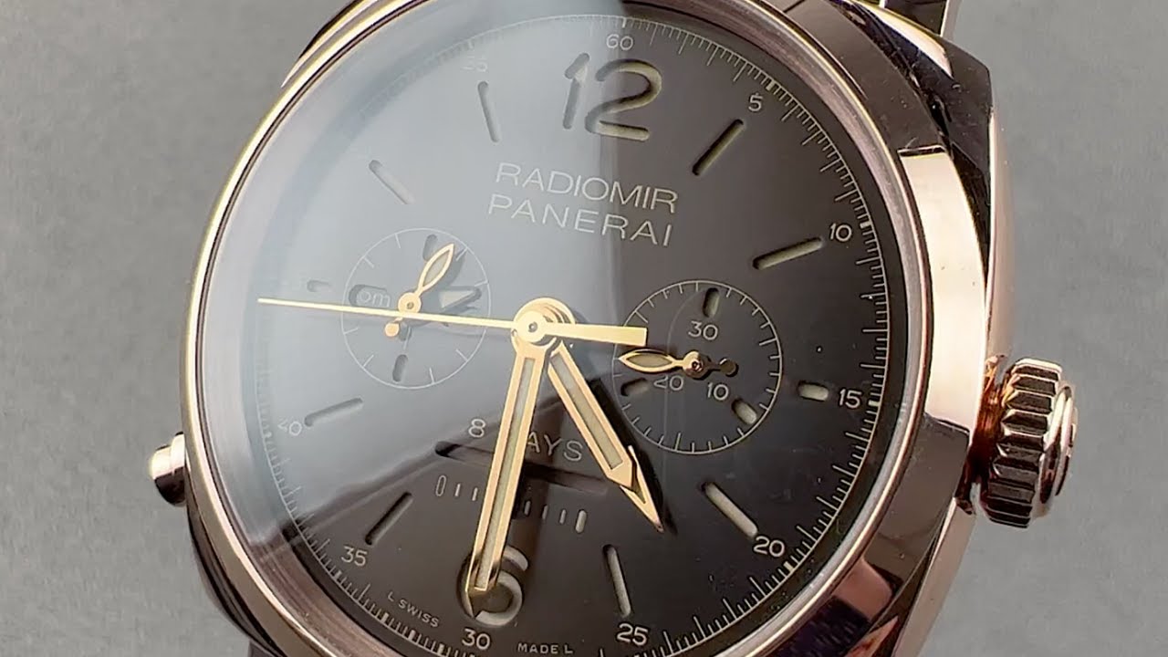 Panerai Radiomir 1940 Chronograph Monopulsante 8 Days GMT PAM00502 Rose Gold Watch Review
