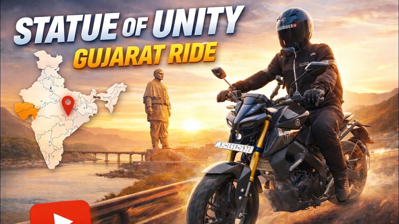 Statue of Unity Bike Ride 😱 | Gujarat Solo Adventure | paviiiirider 