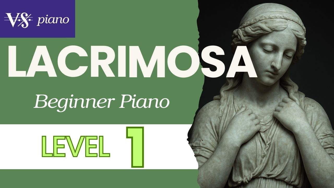 How to play LACRIMOSA if you're a beginner piano player [VISUAL SCORES]