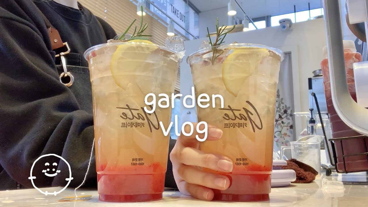 🌱딸기+캐모마일🍓 조합 신메뉴 딸기캐모마일티 같이 만들어요 (sub) | 카페게이트브이로그