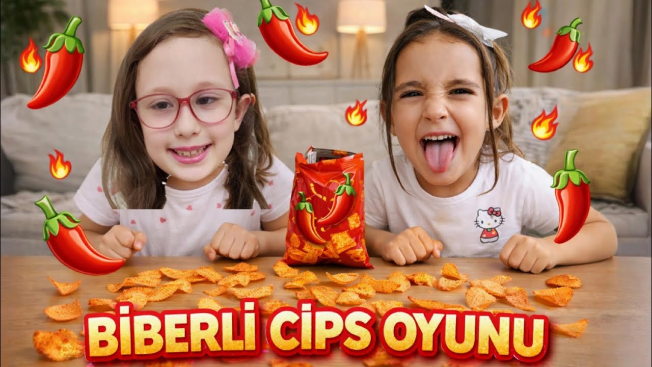 BAHAR VE BANU ALYA İLE BİBERLİ CİPS OYUNU OYNADIK ! SİZCE KİM KAZANDI ?! 