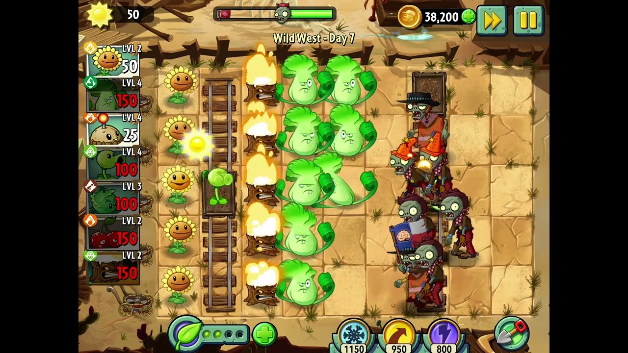 Wild West Day 7 PVZ 2.  |Plants vs zombies 2 (PizzaMSM)
