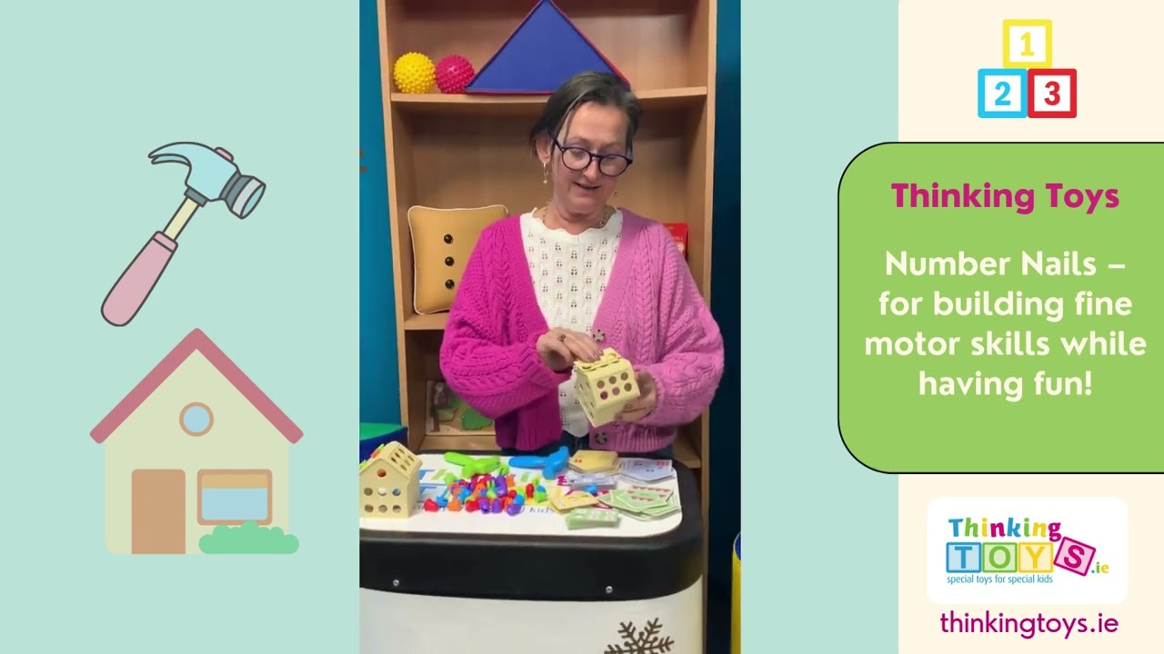 Number Nails Building Set combining motorskills and maths for children aged 4 and upward