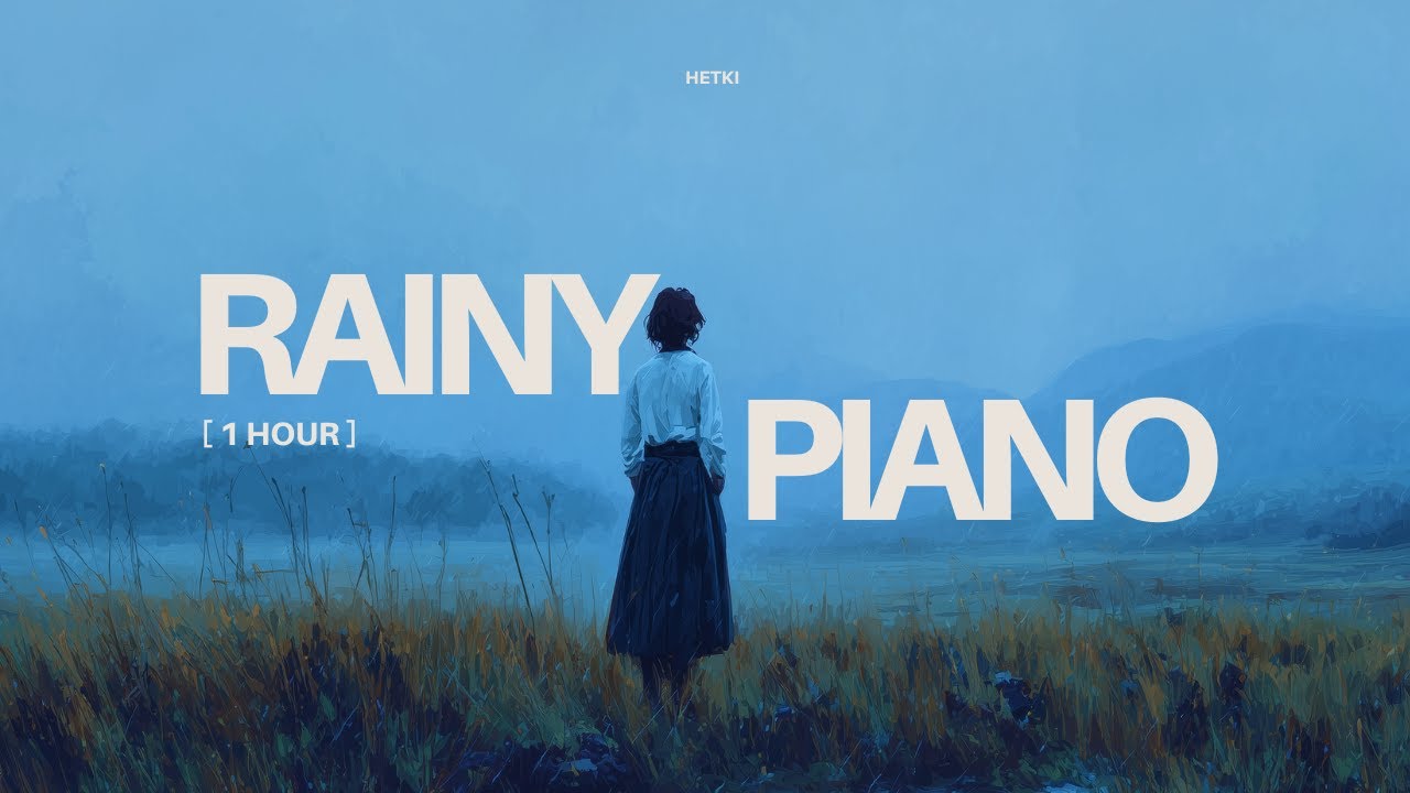 1 Hour Nightfall Piano with Rain | Contemplative Music for Deep Focus and Calm