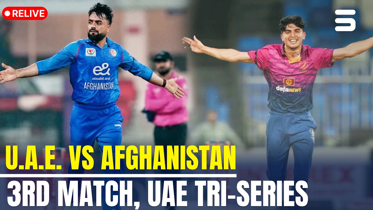 🔴 - 𝐑𝐄𝐋𝐈𝐕𝐄 | UAE vs Afghanistan | Match 3 | T20I Tri Nation Series 2025 | ECB | M3Q1K
