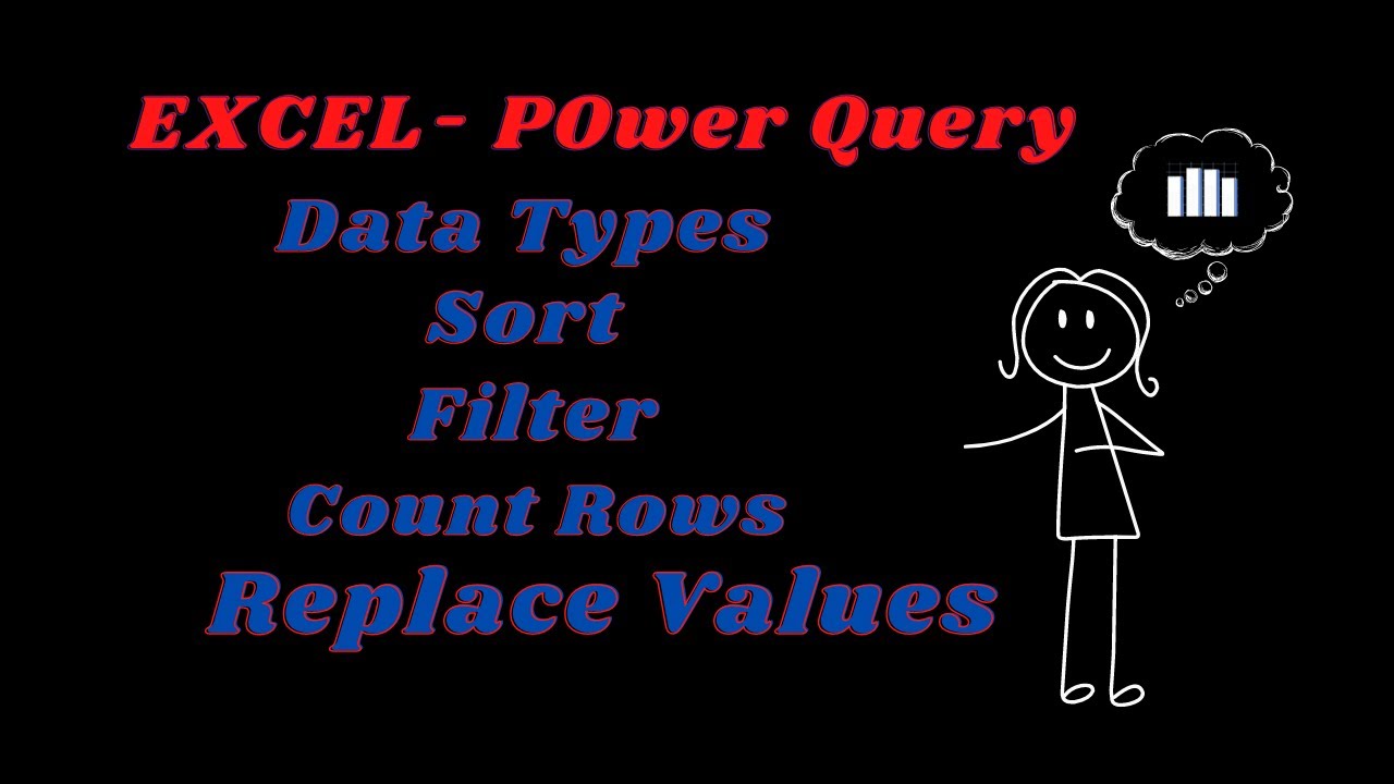 Data Types, Sorting, Filtering, Count Rows, Replace Values in EXCEL (Using Power Query)