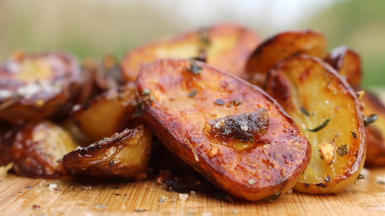 Super krokante aardappelen van de BBQ