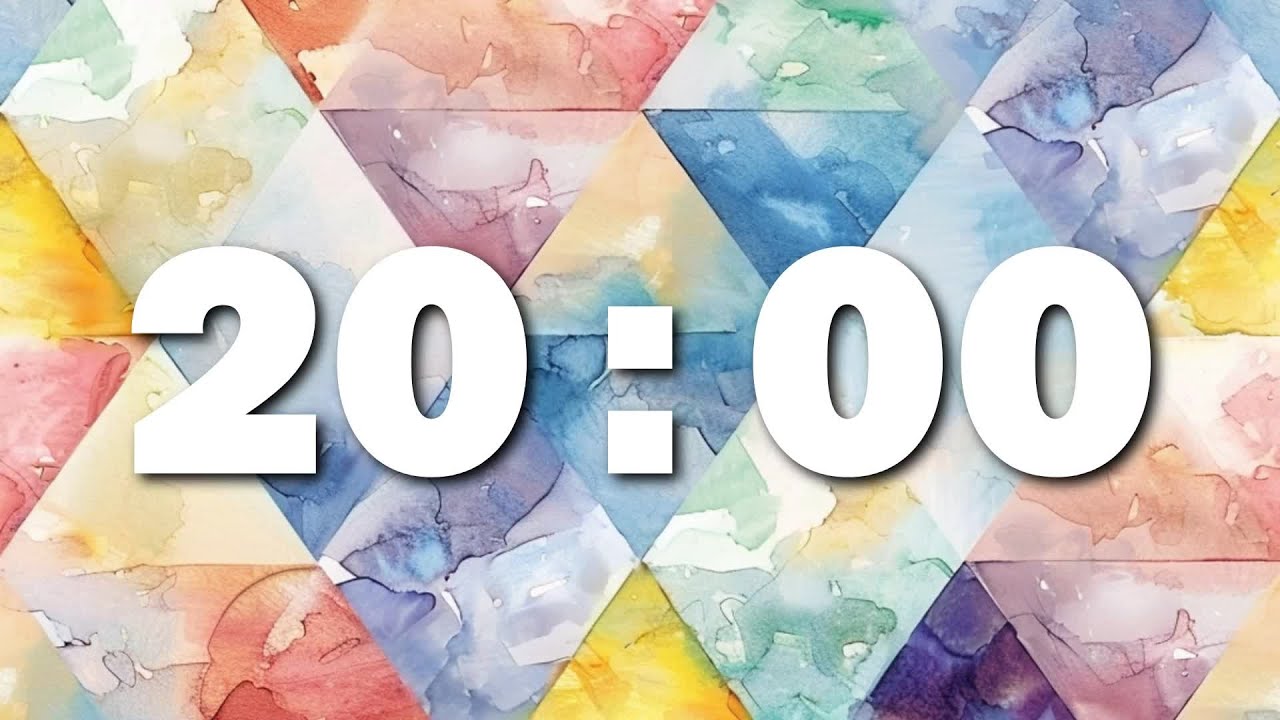 Silent Countdown Timer | Pastel Background | 20 minutes