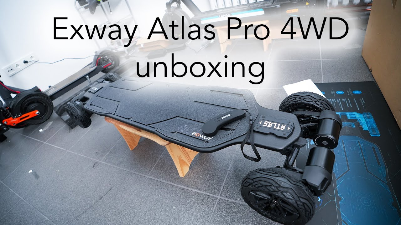 Exway Atlas Pro 4WD - carbonovej longboard, co jede skoro pade 😅. Unboxing 📦