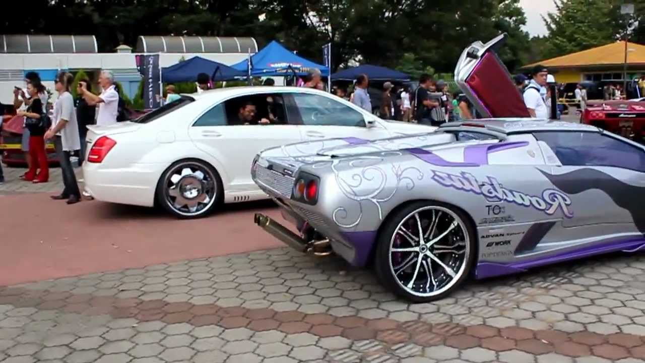 Japanese SuperCars Lamborghini Ferrari McLaren Porsche T-REX LOUD sound in Japan