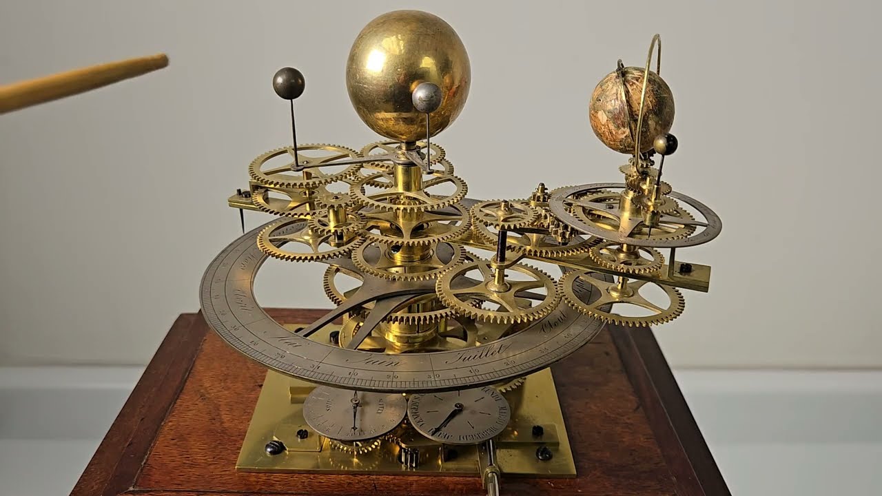 French orrery mantle clock