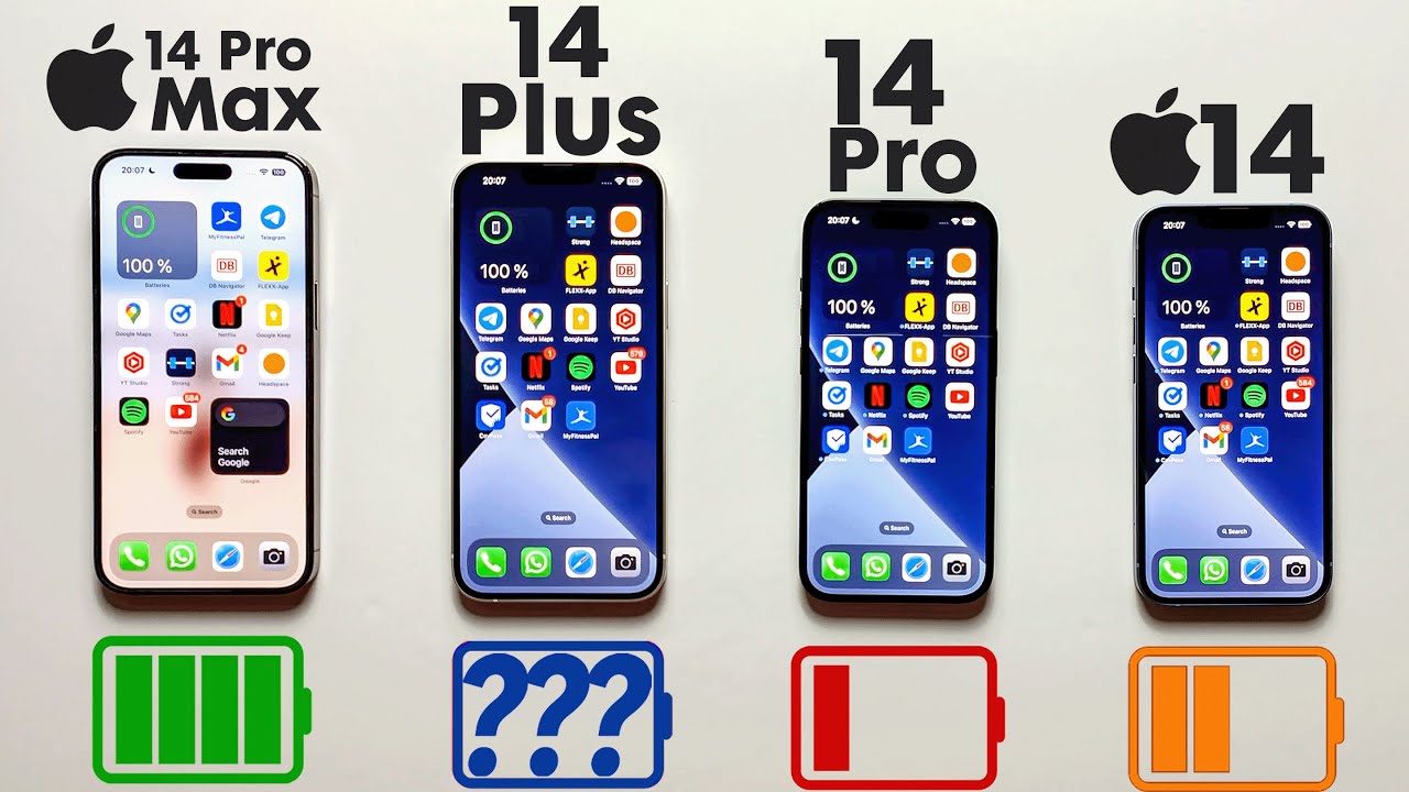 Тест аккумулятора iPhone 14 Pro Max против 14 Plus/14 Pro/14 Ultimate!