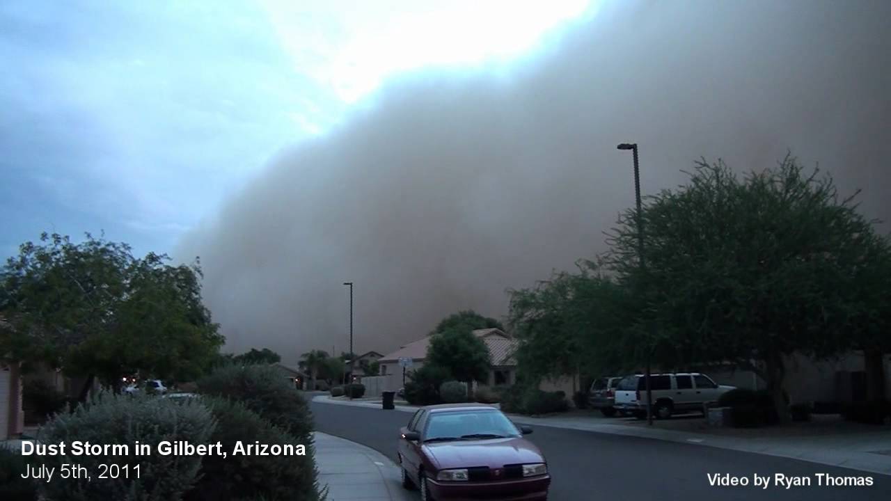 Phoenix Dust Storm 2011 - Arizona Dust Storm Monsoon July 2011 in Gilbert, Arizona | Haboob Cloud
