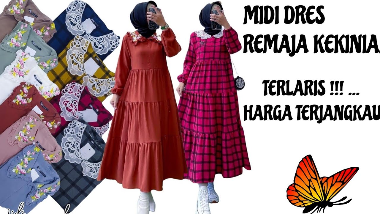 Gamis midi terbaru 2022,Gamis Jumbo Ld 120-140 Bahan Adem