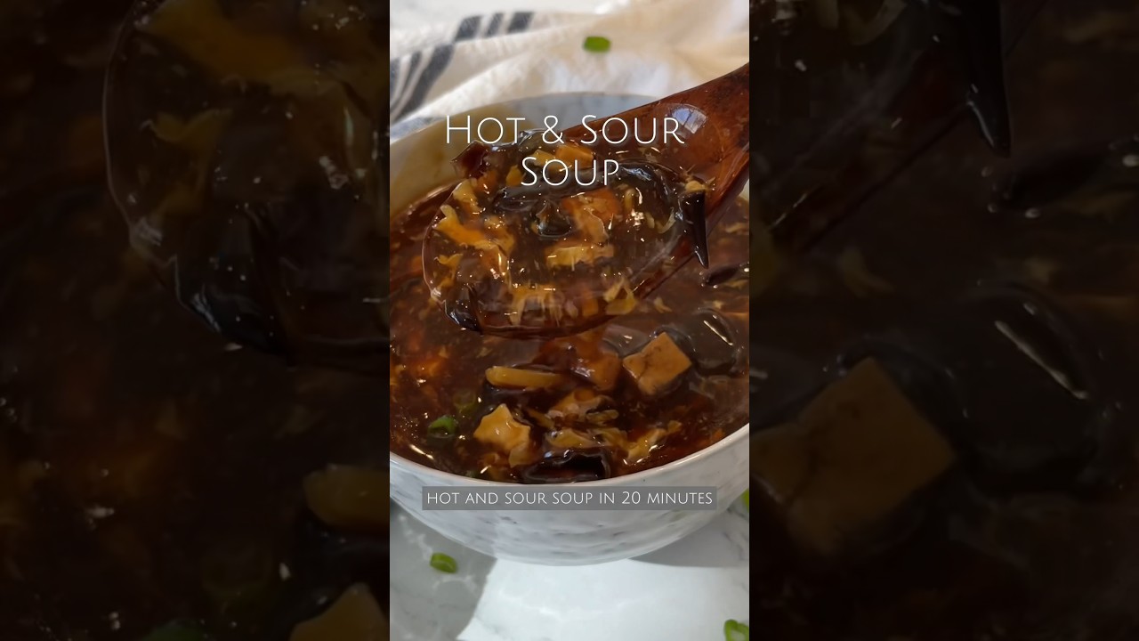 20 minute restaurant style hot & sour soup ! #chinesefood #soup #easyrecipe