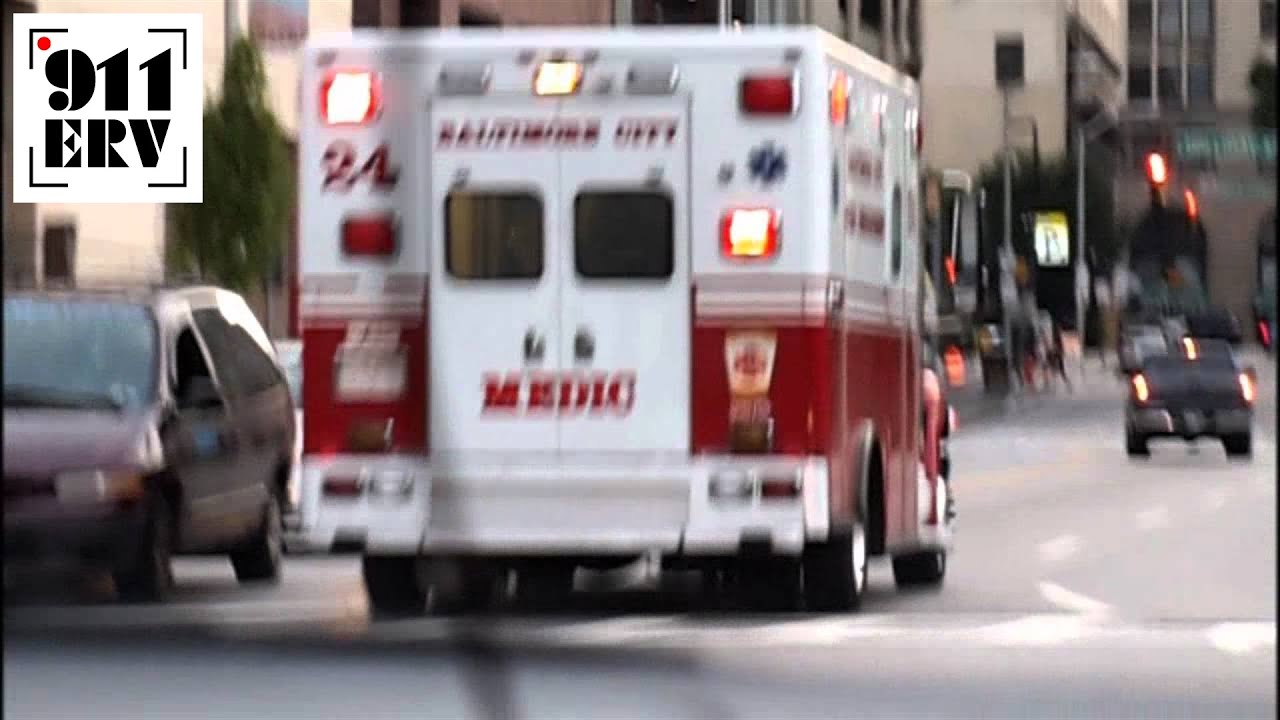Baltimore City FD Ambulance 24 Responding