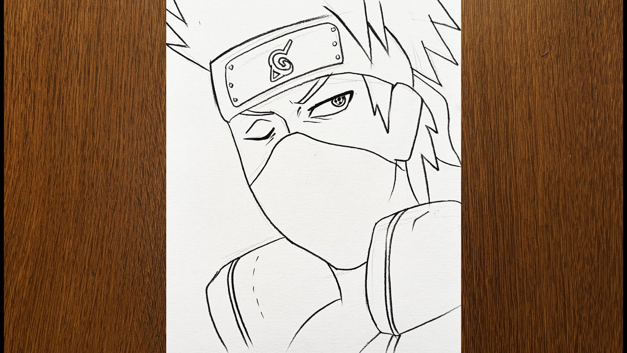 Easy Anime Drawing || How to Draw Kakashi Hatake || Naruto Drawing Tutorial for beginners