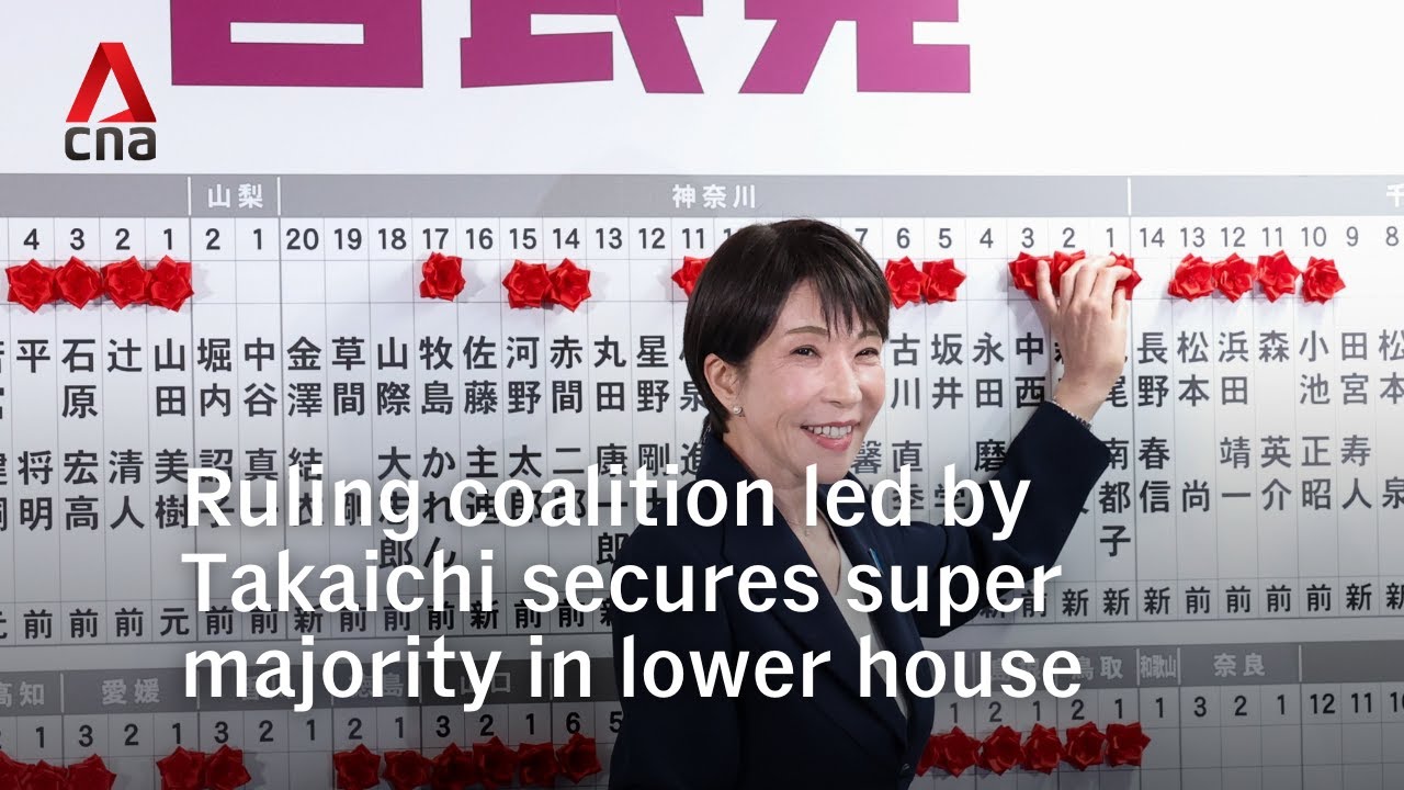 Japan election: PM Sanae Takaichi's ruling coalition set to secure super majority in lower house