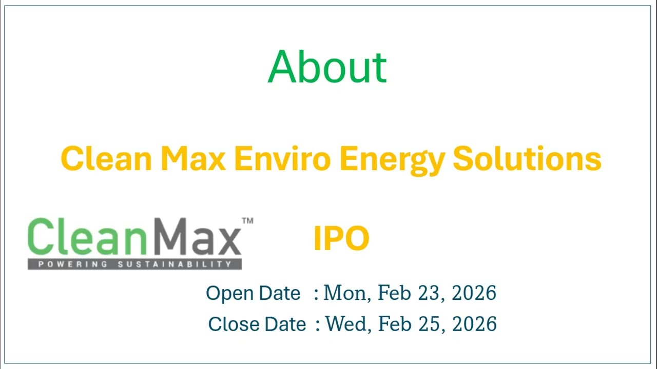 Clean Max Enviro Energy IPO : Your Eco-Friendly Power Solution |  @OOOMediaTV ​